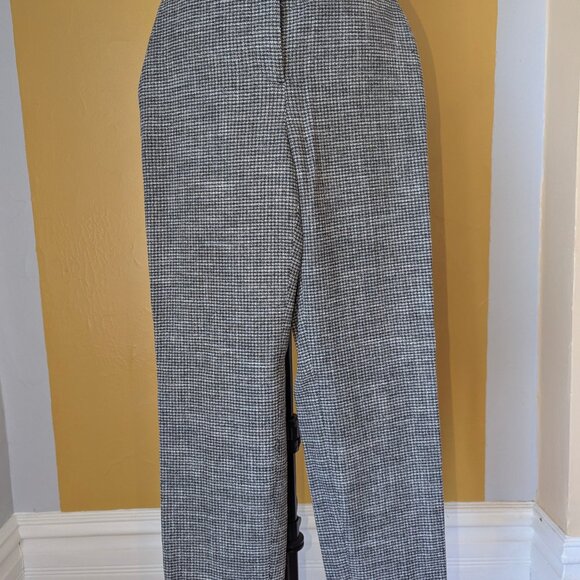 H&M Women's Black/White Woven Plaid Trouser - Picture 4 of 6